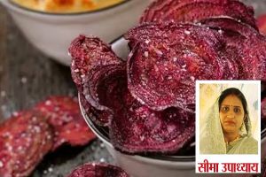 मेहमानों को सर्व करें हेल्दी चुकंदर चिप्स