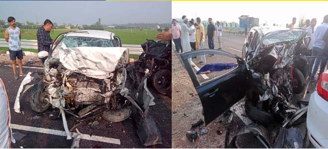 राजमार्ग पर भिड़ी दो गाडिय़ां, महिला चिकित्सक सहित तीन की मौत राजमार्ग पर भिड़ी दो गाडिय़ां, महिला चिकित्सक सहित तीन की मौत