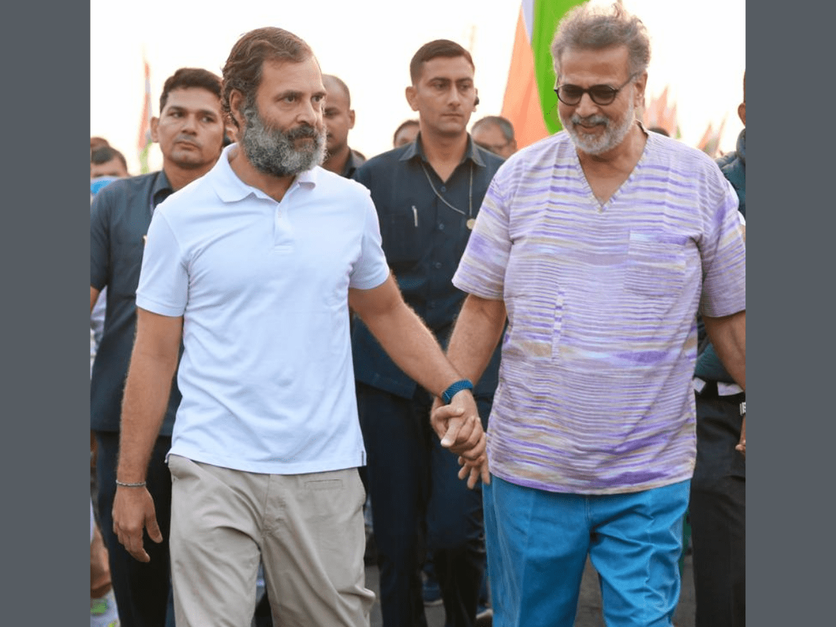 भारत जोड़ो यात्रा’ में राहुल गांधी के साथ शामिल हुए महात्मा गांधी के प्रपौत्र तुषार गांधी, कांग्रेस ने बताया- ऐतिहासिक पल भारत जोड़ो यात्रा’ में राहुल गांधी के साथ शामिल हुए महात्मा गांधी के प्रपौत्र तुषार गांधी, कांग्रेस ने बताया- ऐतिहासिक पल