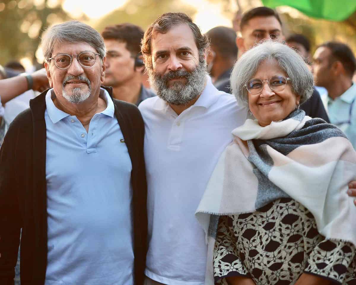 भारत जोड़ो यात्रा: अमोल पालेकर और संध्या गोखले हुए यात्रा में शामिल भारत जोड़ो यात्रा: अमोल पालेकर और संध्या गोखले हुए यात्रा में शामिल