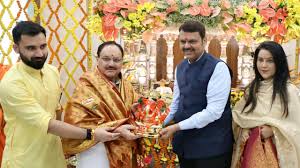 नड्डा ने शिंदे और फडणवीस के घर पर गणेश पूजा की; भाजपा नेताओं से मिले नड्डा ने शिंदे और फडणवीस के घर पर गणेश पूजा की; भाजपा नेताओं से मिले