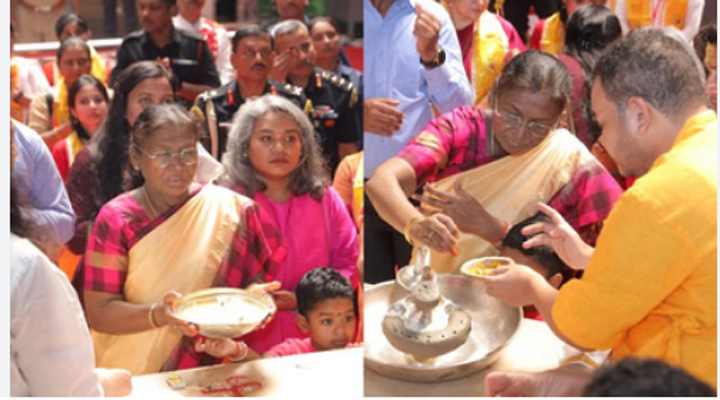राष्ट्रपति ने वृन्दावन की मंदिरों में की पूजा-अर्चना राष्ट्रपति ने वृन्दावन की मंदिरों में की पूजा-अर्चना