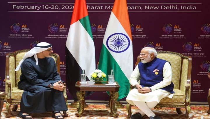 पीएम मोदी और अबू धाबी के क्राउन प्रिंस की मुलाकात, एआई सहयोग बढ़ाने पर जोर पीएम मोदी और अबू धाबी के क्राउन प्रिंस की मुलाकात, एआई सहयोग बढ़ाने पर जोर