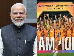 मोदी ने महिला फुटबॉल टीम को सैफ चैंपियनशिप जीतने पर बधाई दी मोदी ने महिला फुटबॉल टीम को सैफ चैंपियनशिप जीतने पर बधाई दी