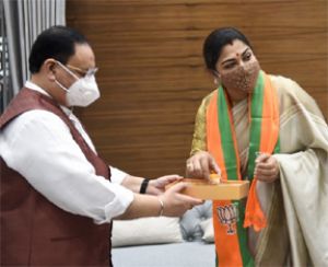  खुशबू कांग्रेस छोड़कर भाजपा में हुईं शामिल