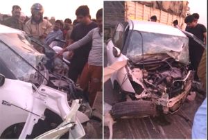 पुल से टकराकर पलटी कार, 3 बच्चों समेत 6 की मौत