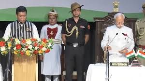 पेमा खांडू ने लगातार तीसरी बार अरुणाचल प्रदेश के मुख्यमंत्री के रूप में शपथ ली