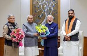 नीतीश कुमार, सम्राट चौधरी ने प्रधानमंत्री नरेन्द्र मोदी से मुलाकात की नीतीश कुमार, सम्राट चौधरी ने प्रधानमंत्री नरेन्द्र मोदी से मुलाकात की