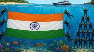 अंडमान निकोबार में समुद्र के अंदर बनाया गया मानव पिरामिड, गिनीज वर्ल्ड रिकॉर्ड में शामिल