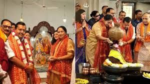 पश्चिम बंगाल चुनाव में जीत के बाद भाजपा प्रमुख ने कालीबाड़ी मंदिर में पूजा-अर्चना की