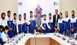 सीडब्ल्यूजी 2026 के पदक विजेताओं का सम्मान, मांडविया ने सौंपी प्राइज मनी