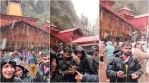 यमुनोत्री धाम में मौसम की पहली बर्फबारी, तीर्थयात्रियों में उत्साह