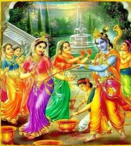   श्रीमद्भागवत महापुराण में होली रसों के समूह रास के रूप में है वर्णित