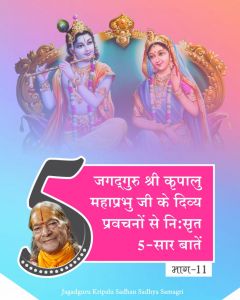  जगदगुरु श्री कृपालु जी महाराज के श्रीमुख से निःसृत प्रवचनों से 5-सार बातें (भाग - 11)