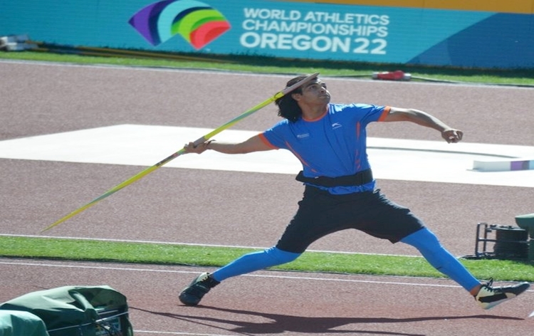 नीरज चोपड़ा ने अमरीका में विश्व एथलेटिक चैम्पियनशिप की भाला फेंक स्पर्धा में रजत पदक जीता नीरज चोपड़ा ने अमरीका में विश्व एथलेटिक चैम्पियनशिप की भाला फेंक स्पर्धा में रजत पदक जीता