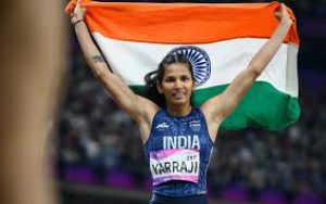 ज्योति याराजी और तेजस शिरसे को राष्ट्रीय खेलों की बाधा दौड़ स्पर्धा में लगातार तीसरा स्वर्ण